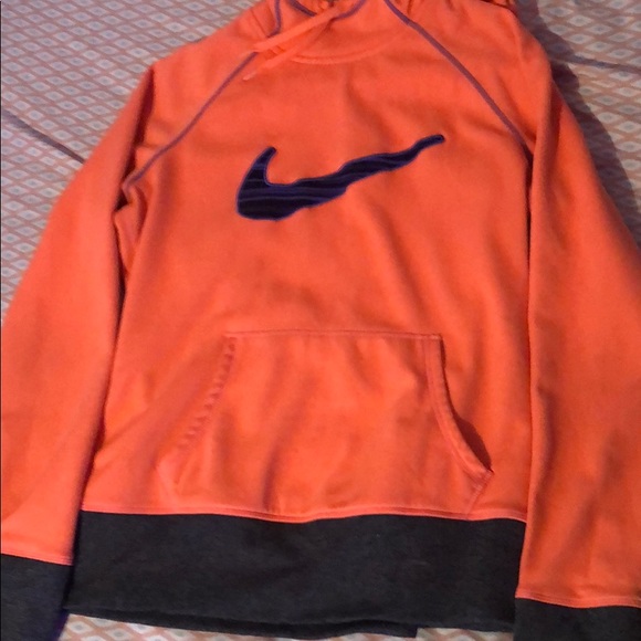 Gray/peach Nike hoodie - Picture 1 of 2